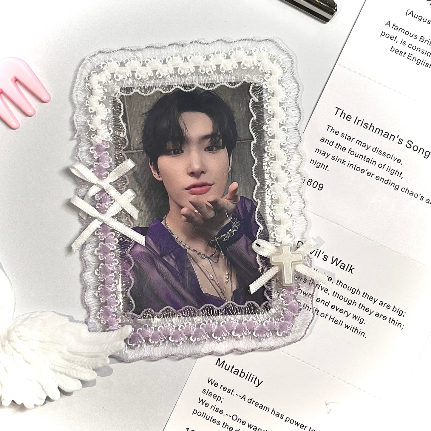 007 Handmade Vintage Lace Kpop Photocard Holder