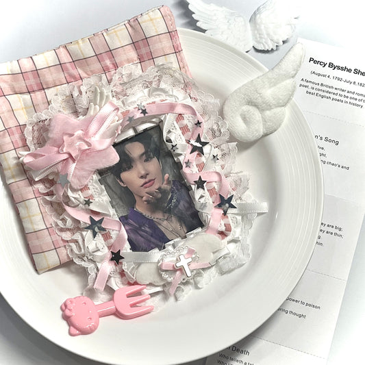 002 Handmade Pink Princess Kpop Photocard Holder