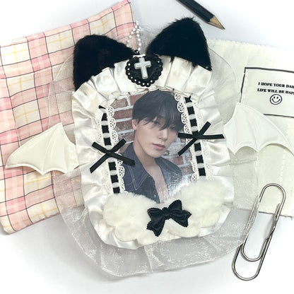 008 Cat Lace Devil Wings Photocard Holder
