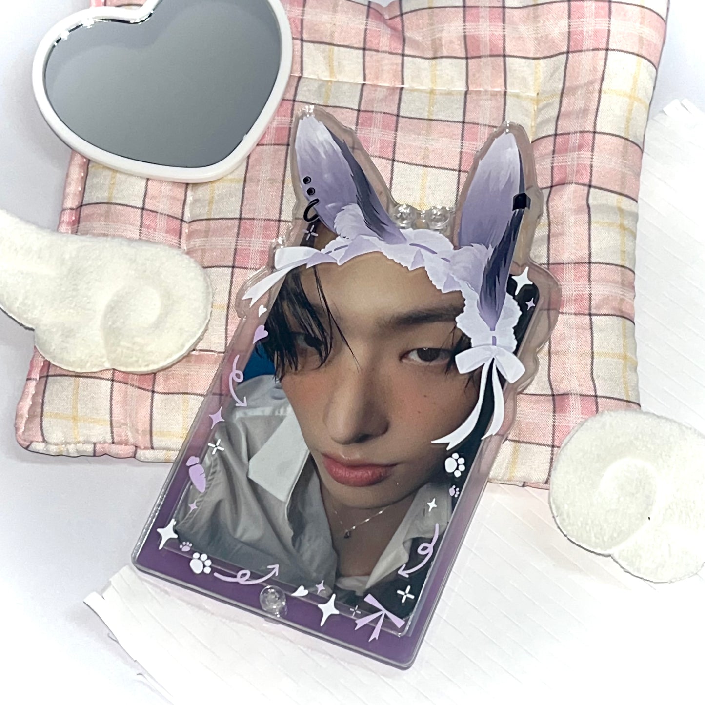 010 Purple Bunny Hard-Shell Photocard Holder (Rigid Protector)