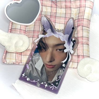 010 Purple Bunny Hard-Shell Photocard Holder (Rigid Protector)