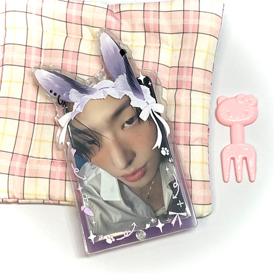 010 Purple Bunny Hard-Shell Photocard Holder (Rigid Protector)