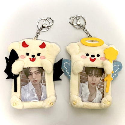 [014] Angel & Devil Pup Plush Photocard Holder — Set of 2