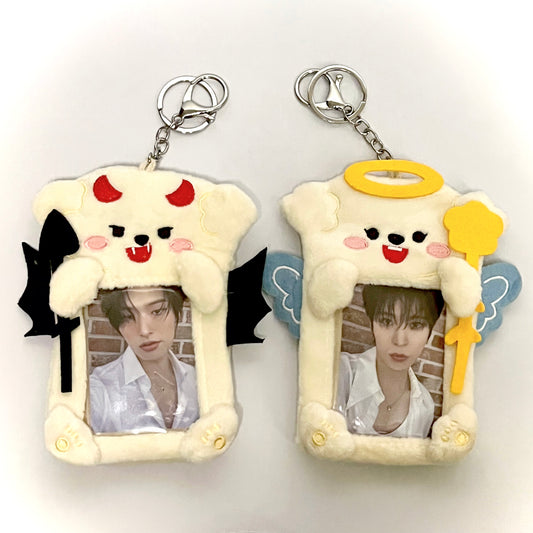 [014] Angel & Devil Pup Plush Photocard Holder — Set of 2