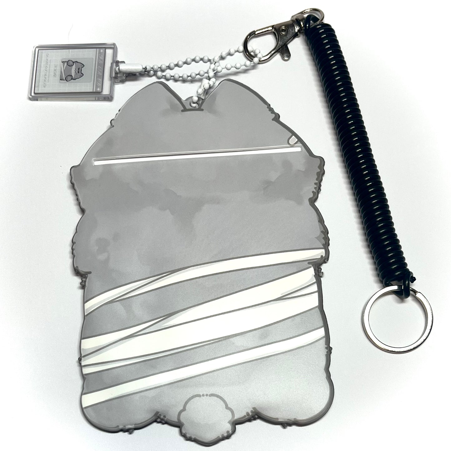 [016] Grey Wolf PVC Photocard Holder — Adorable K-POP Animal Plush Style