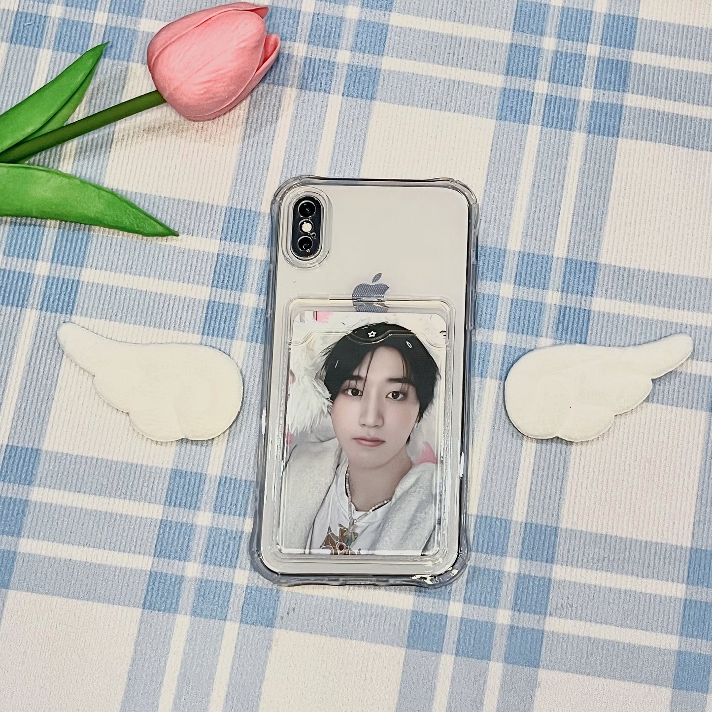[017] Transparent iPhone Case with Photocard Slot — Show Off Your Bias