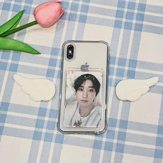 [017] Transparent iPhone Case with Photocard Slot — Show Off Your Bias
