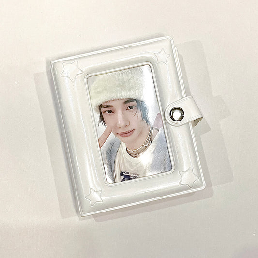 [021] Simple Star Design Photocard Album (1-grid) — Mirror Finish, 20 Pages