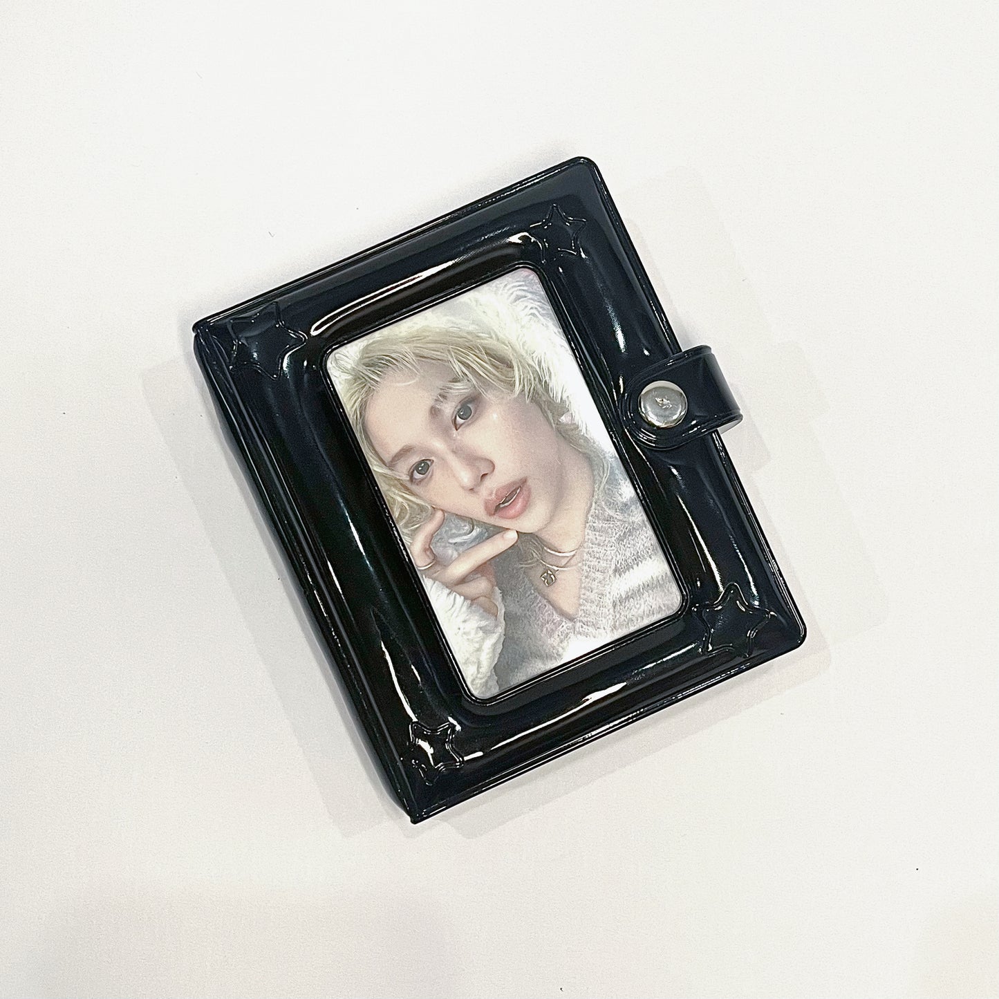 [021] Simple Star Design Photocard Album (1-grid) — Mirror Finish, 20 Pages