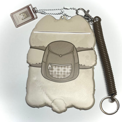 [022] Brown Cat KPOP Photocard Holder — Adorable Animal Plush Style