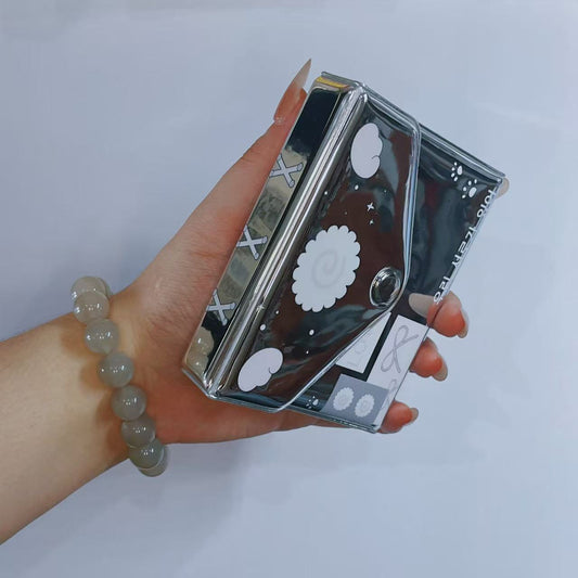 [028] Silver Stylish Envelope Design Photocard Album(1-grid) — 20 Pages