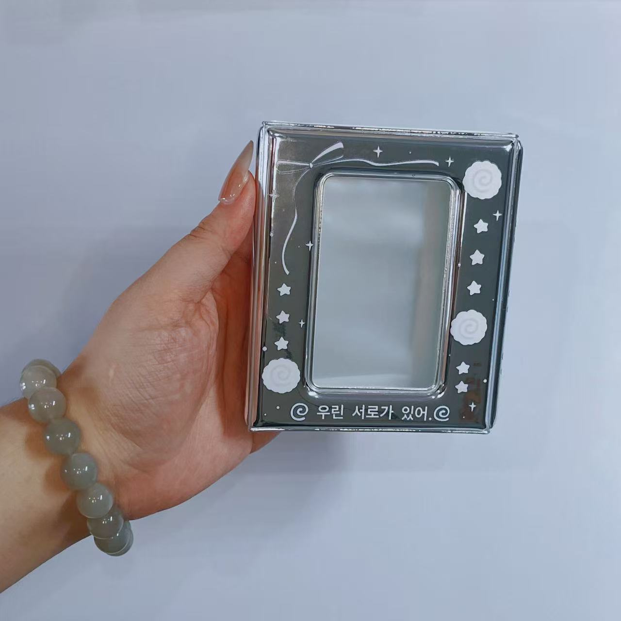 [028] Silver Stylish Envelope Design Photocard Album(1-grid) — 20 Pages