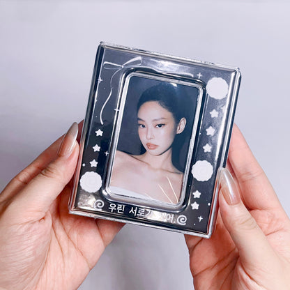 [028] Silver Stylish Envelope Design Photocard Album(1-grid) — 20 Pages