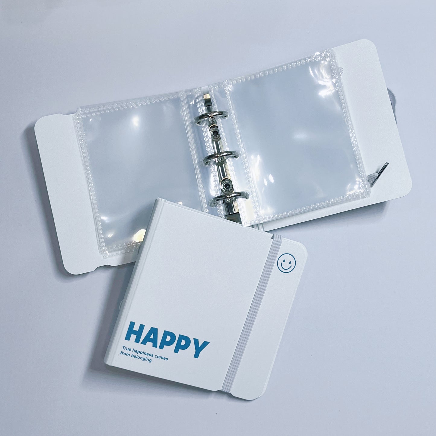 [029] Fresh "Smile" Photocard Album (1-grid) — White, Hard Shell, 20 Pages