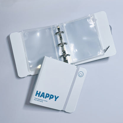 [029] Fresh "Smile" Photocard Album (1-grid) — White, Hard Shell, 20 Pages