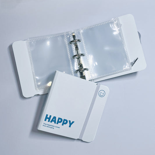 [029] Fresh "Smile" Photocard Album (1-grid) — White, Hard Shell, 20 Pages