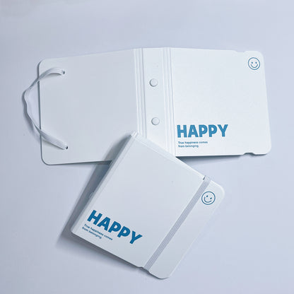 [029] Fresh "Smile" Photocard Album (1-grid) — White, Hard Shell, 20 Pages