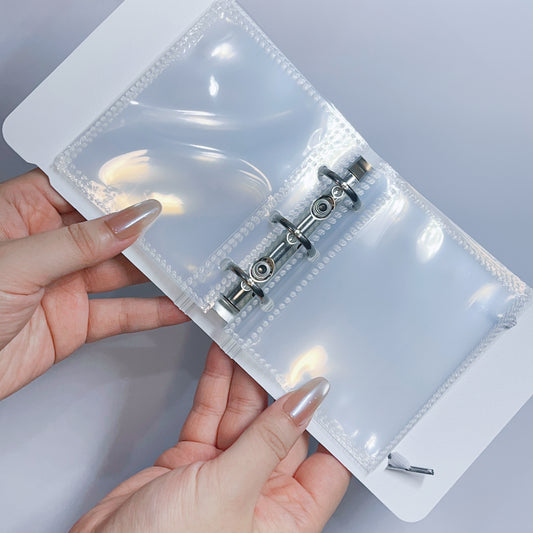 [029] Fresh "Smile" Photocard Album (1-grid) — White, Hard Shell, 20 Pages