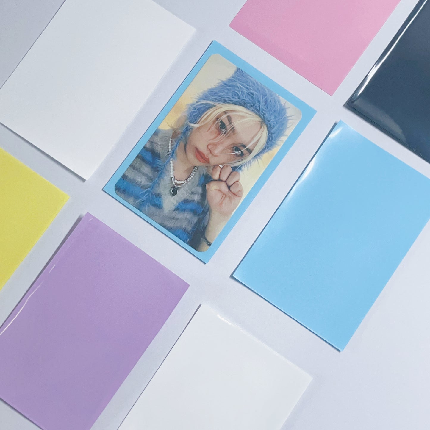 [032] Macaron Colored Card Sleeves — 6 Fresh Colors