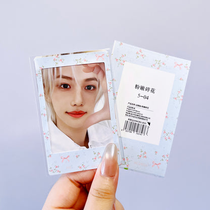 [033] Polaroid-Style Frame Stickers for Sleeves — Spring Floral Design