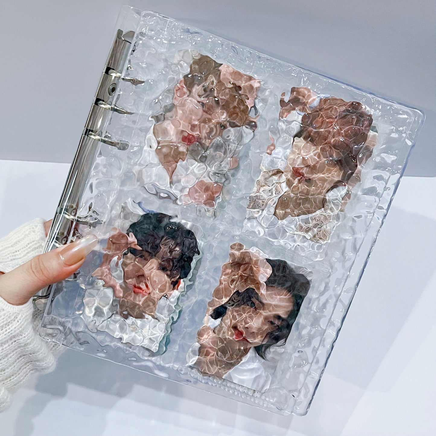 [037] A5 Photocard Binder — Crystal Clear Wave, Acrylic Cover