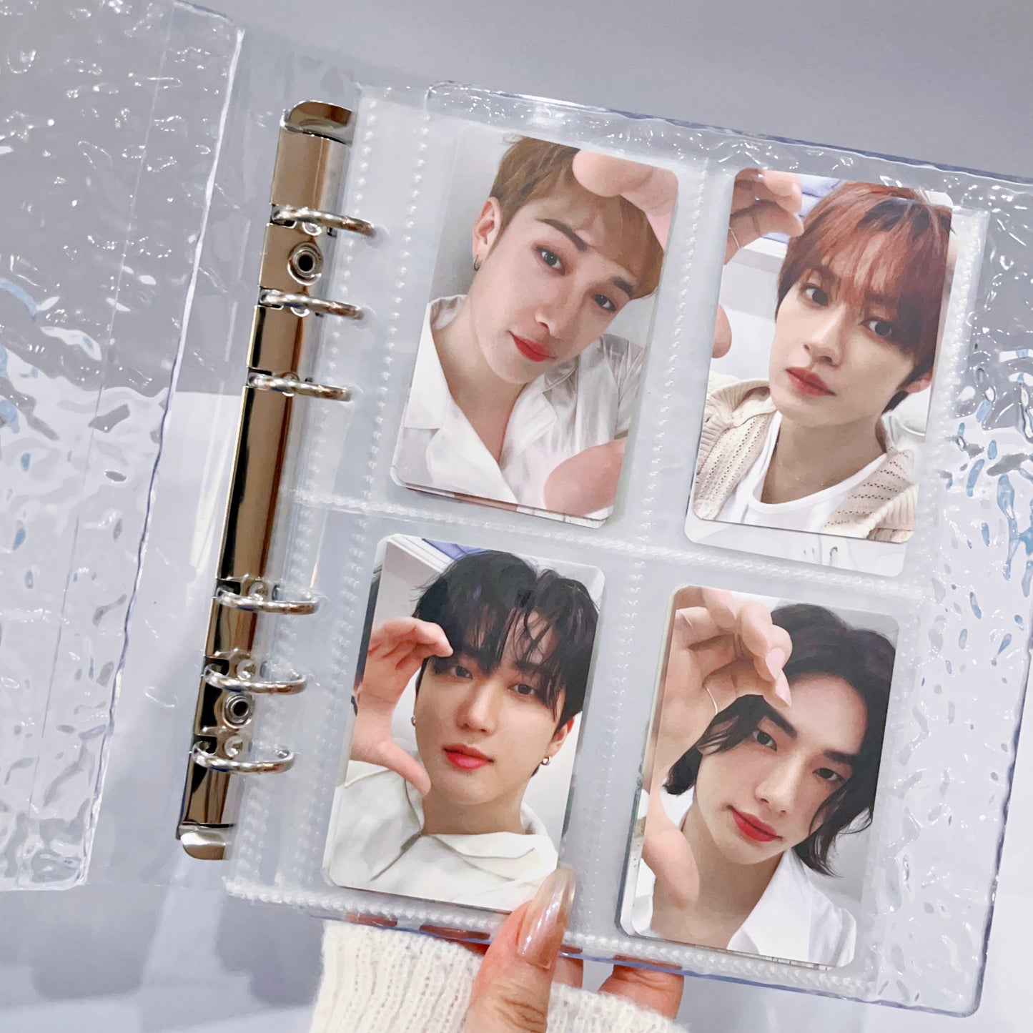 [037] A5 Photocard Binder — Crystal Clear Wave, Acrylic Cover
