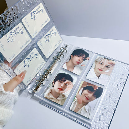 [037] A5 Photocard Binder — Crystal Clear Wave, Acrylic Cover