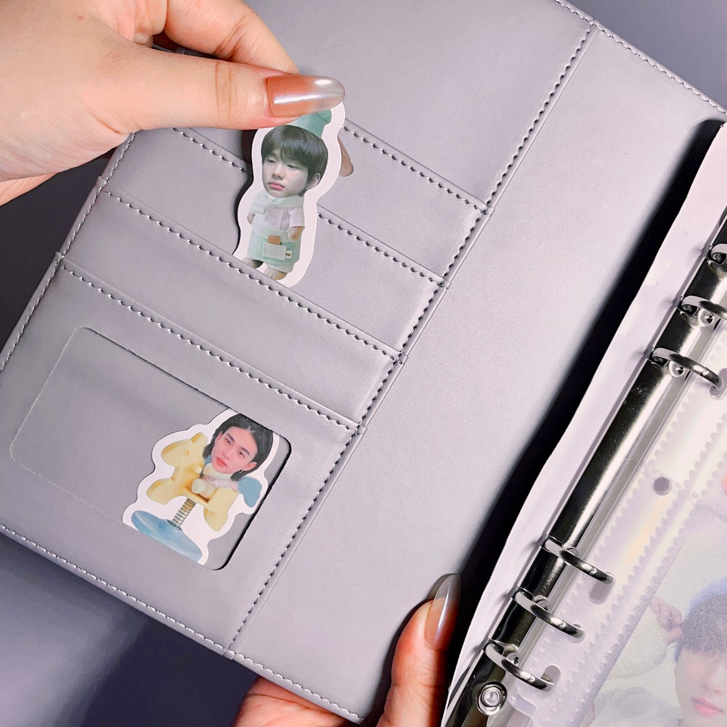 [039] A5 Photocard Binder — Sliver, Magnetic Clasp Closure