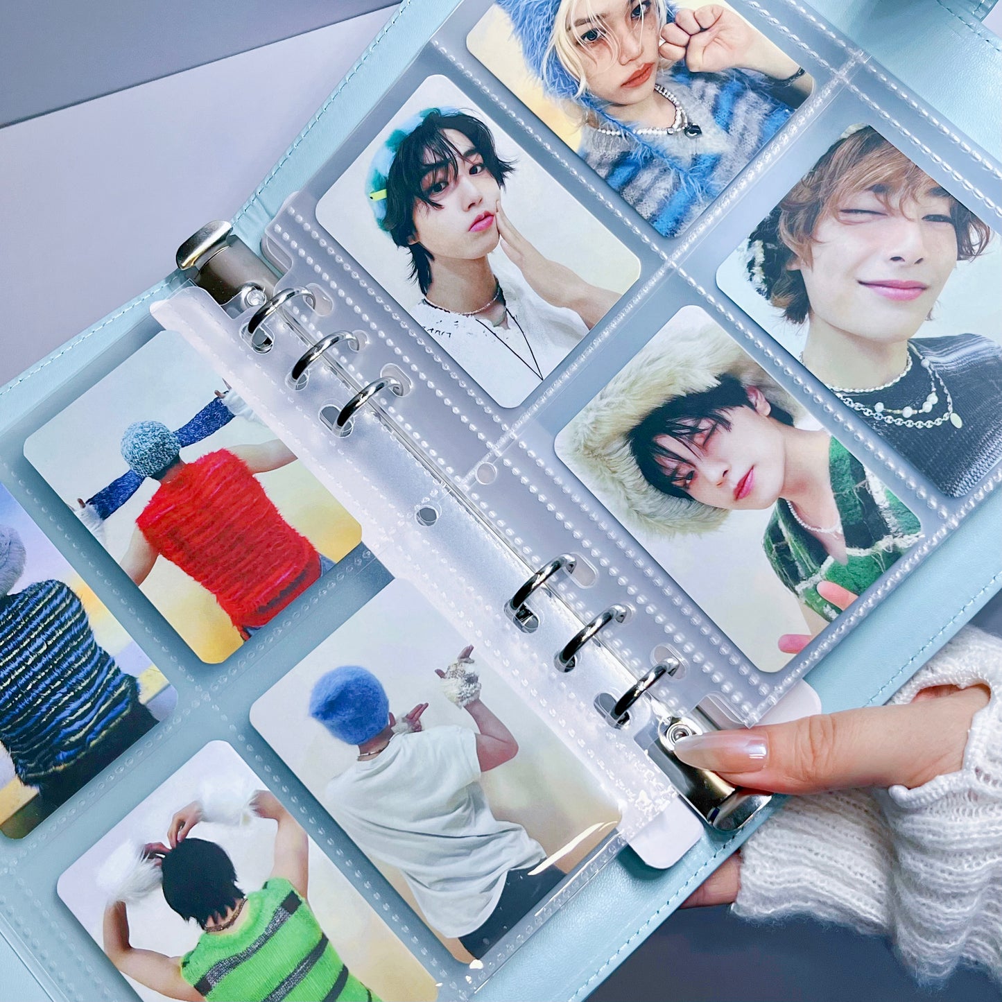 [038] A5 Photocard Binder — Sky Blue, High-Quality PU Cover