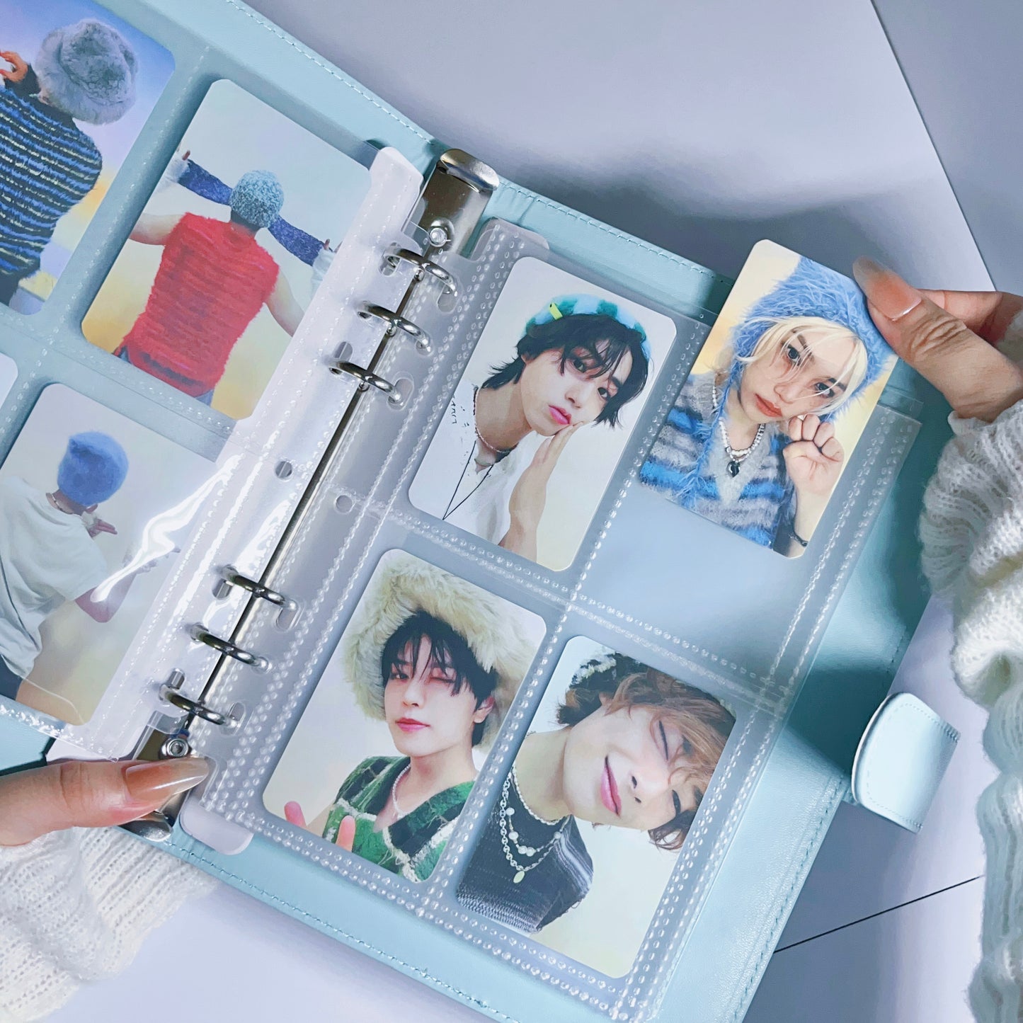 [038] A5 Photocard Binder — Sky Blue, High-Quality PU Cover