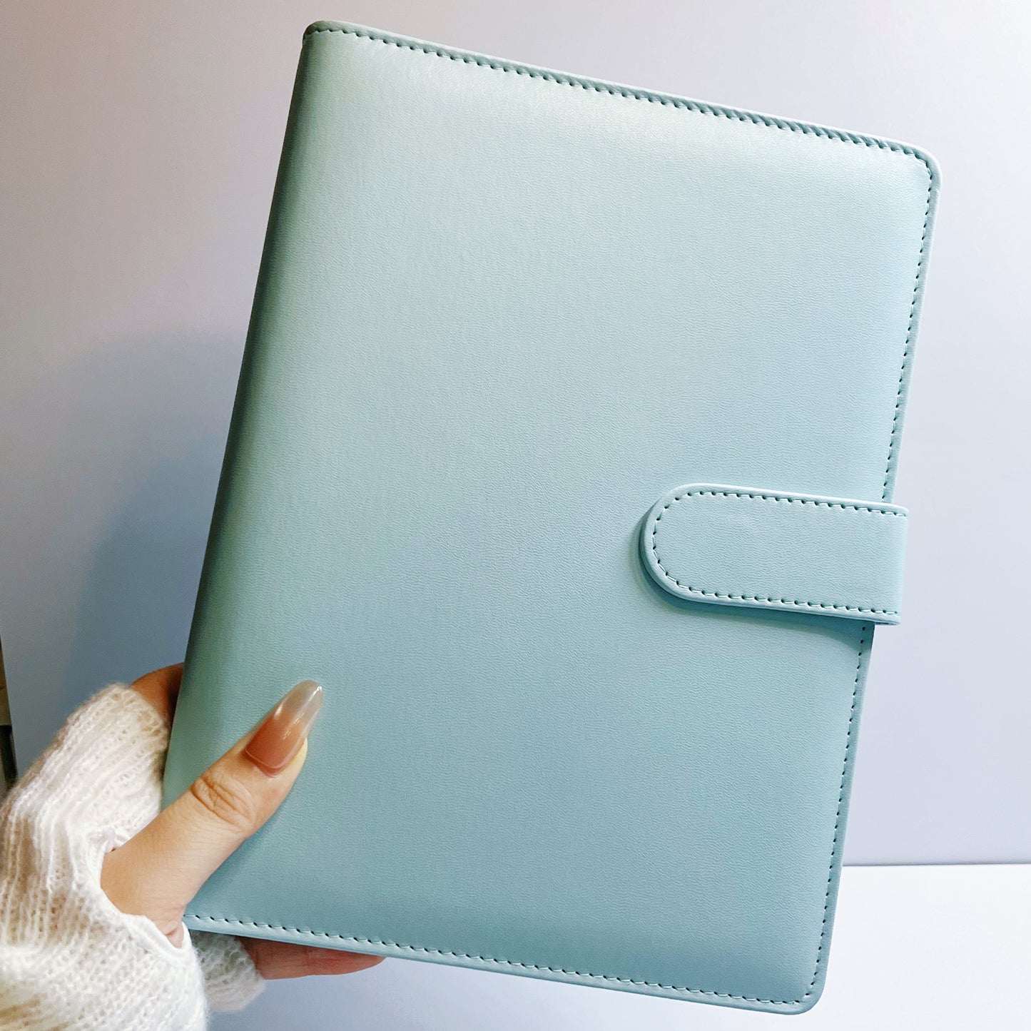 [038] A5 Photocard Binder — Sky Blue, High-Quality PU Cover