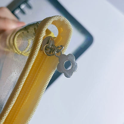 [041] A5 Zipper Photocard Binder — Clear PVC Cover with Colorful Edges