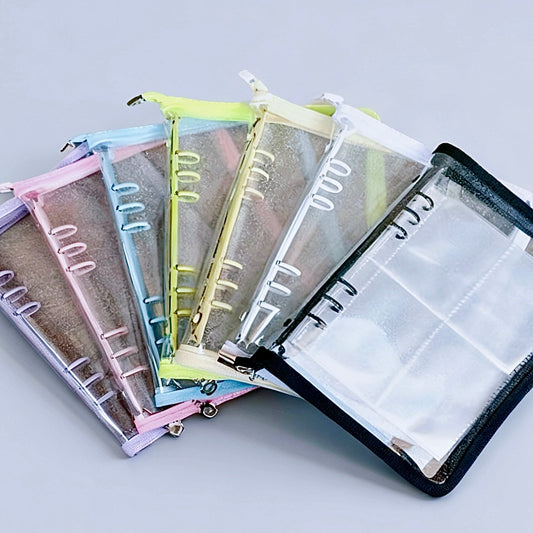 [041] A5 Zipper Photocard Binder — Clear PVC Cover with Colorful Edges