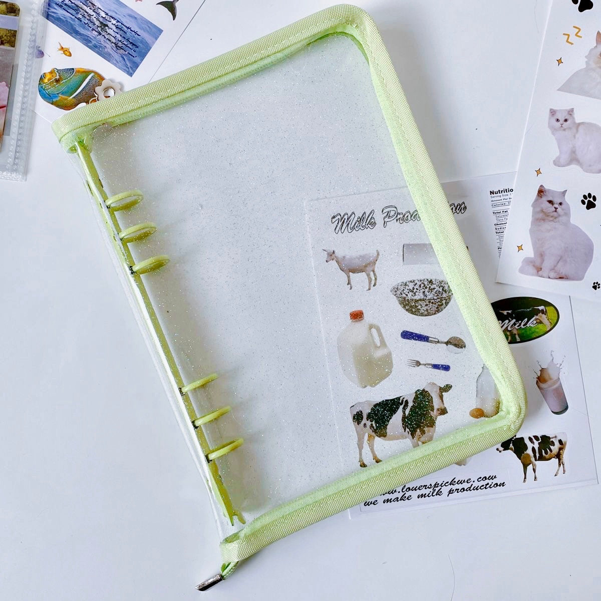 [041] A5 Zipper Photocard Binder — Clear PVC Cover with Colorful Edges