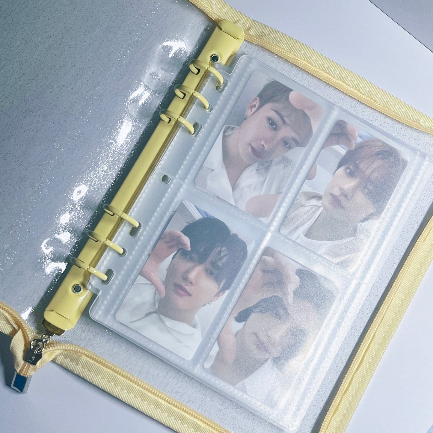 [041] A5 Zipper Photocard Binder — Clear PVC Cover with Colorful Edges