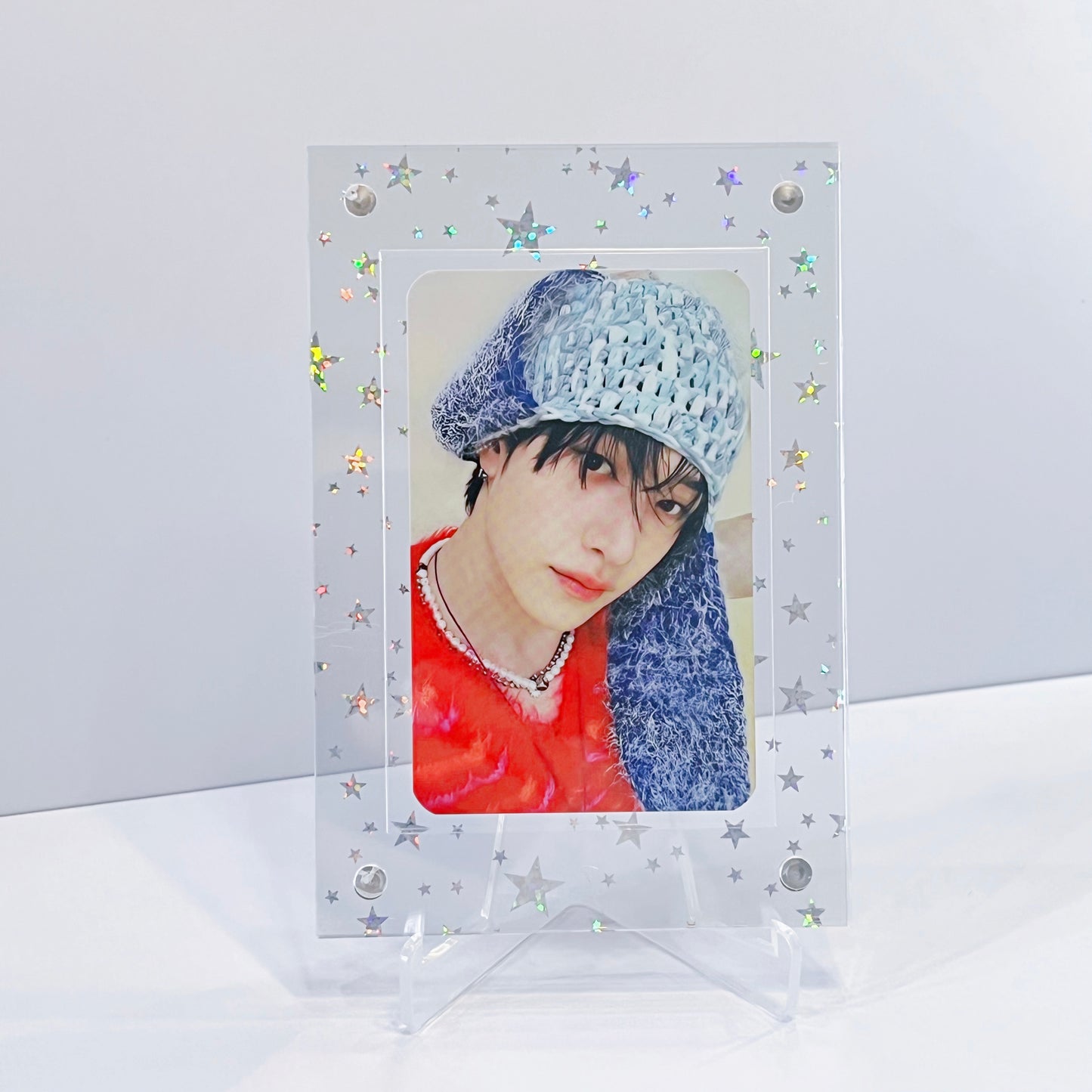 [047] Star Sparkle Card Case — with Clear Display Stand
