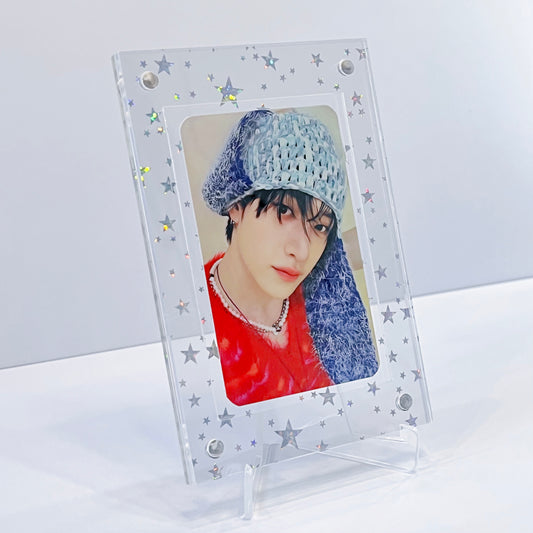 [047] Star Sparkle Card Case — with Clear Display Stand