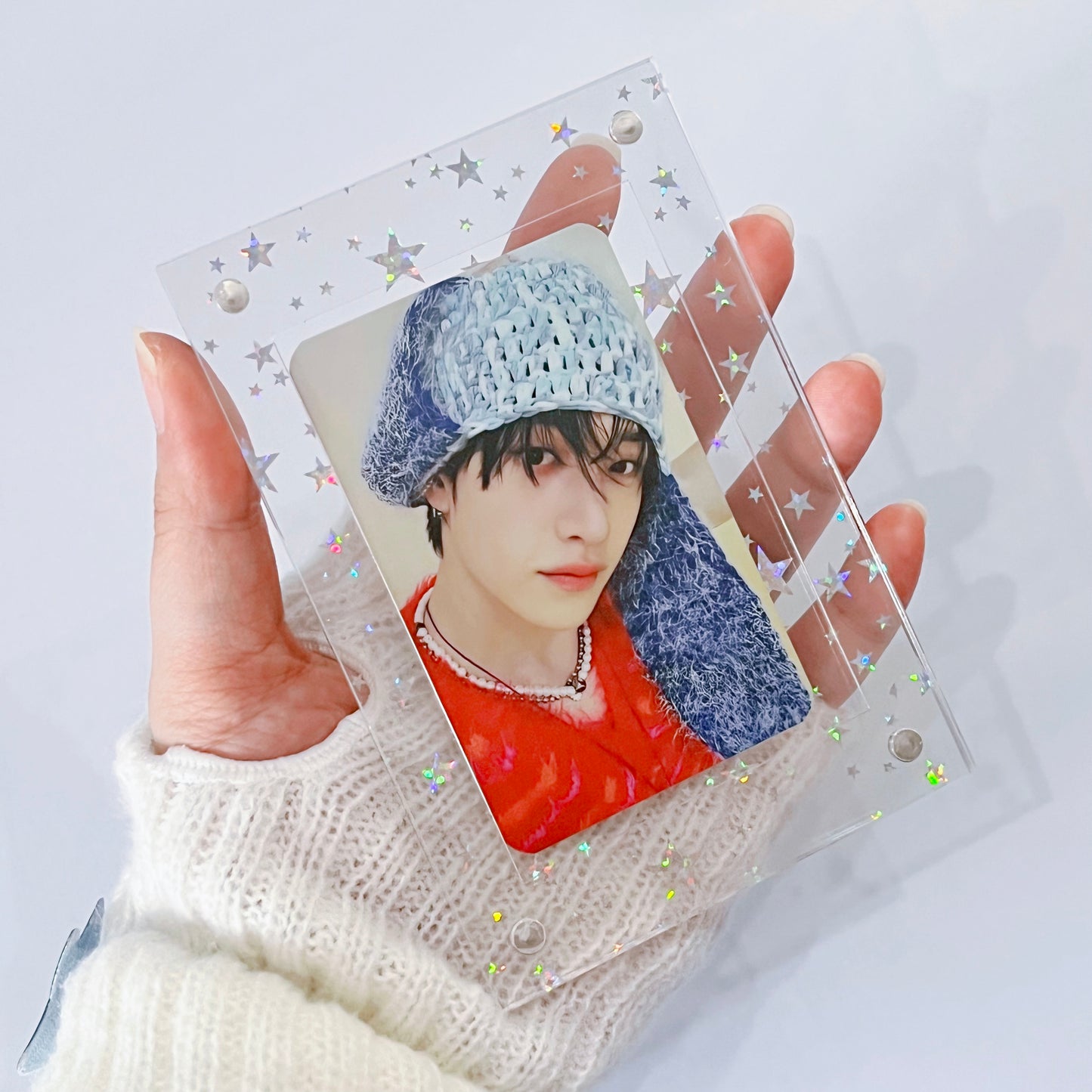 [047] Star Sparkle Card Case — with Clear Display Stand