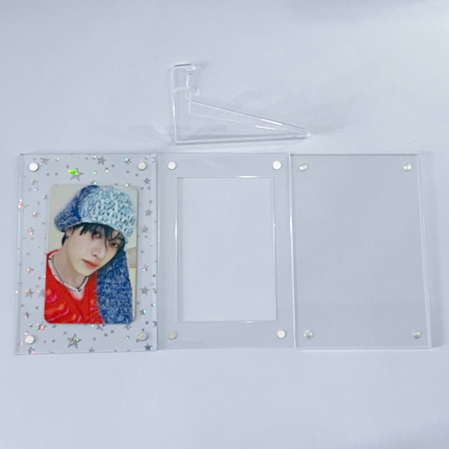 [047] Star Sparkle Card Case — with Clear Display Stand