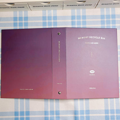 [048] A5 4-Pocket Album — Deep Blue Gradient, Paper Cover with Silver Foiling