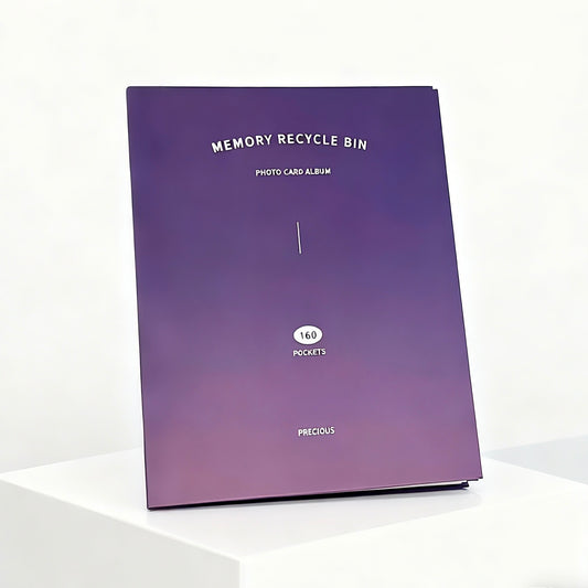 [048] A5 4-Pocket Album — Deep Blue Gradient, Paper Cover with Silver Foiling