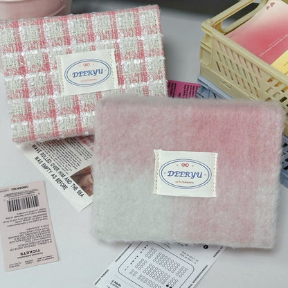 [052] Cute Photocard Storage Box — Tweed & Plush Style -3 Versions