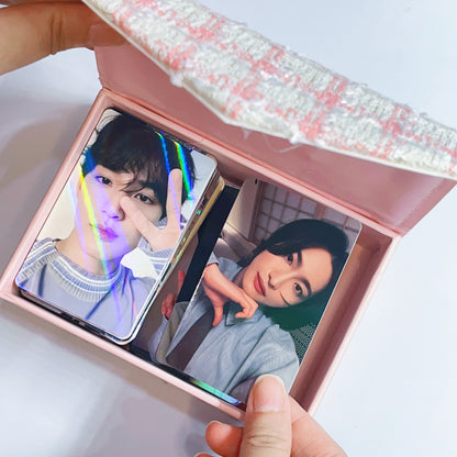 [052] Cute Photocard Storage Box — Tweed & Plush Style -3 Versions
