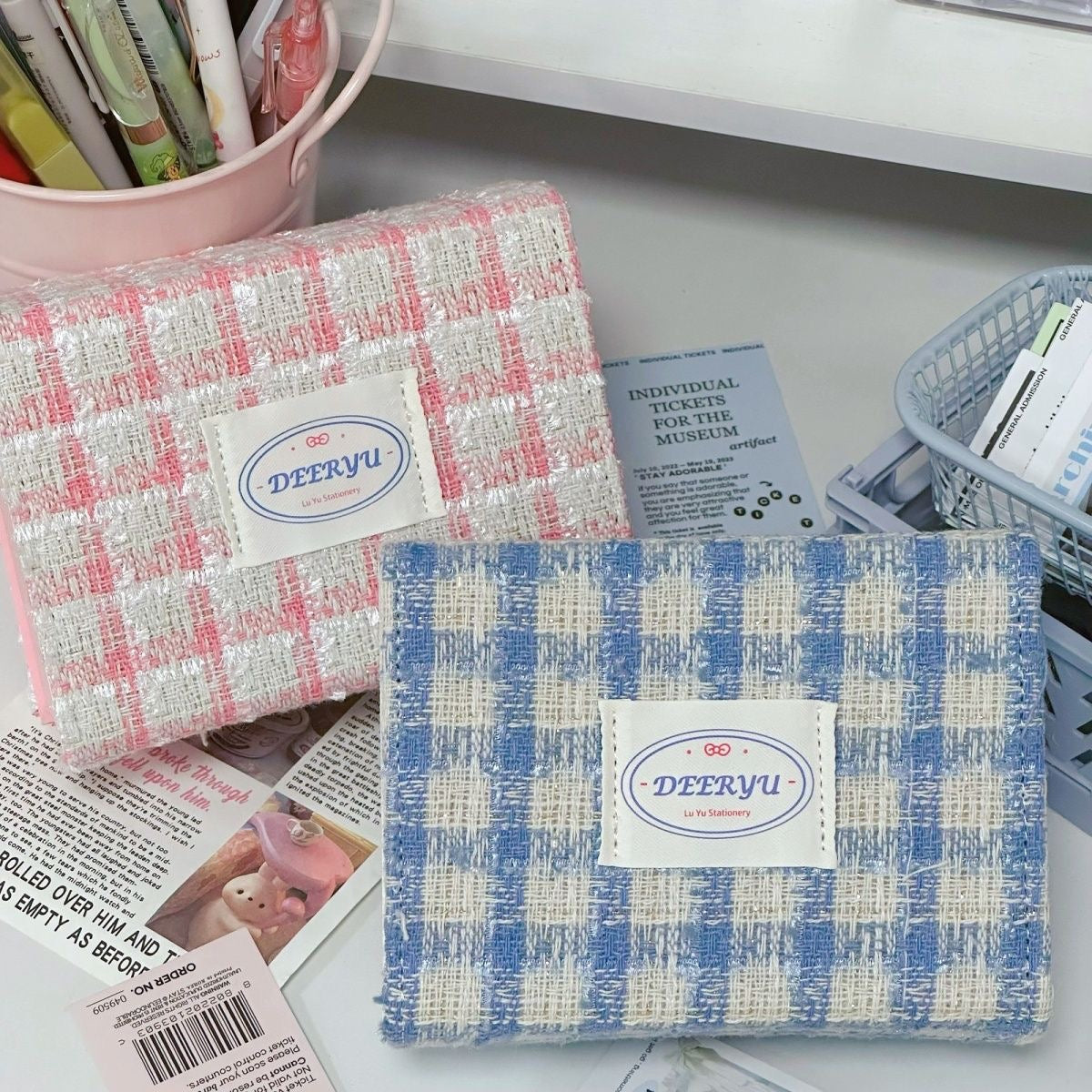 [052] Cute Photocard Storage Box — Tweed & Plush Style -3 Versions