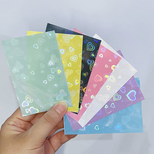 [053] Heart-shaped Holographic Sleeves — with Pastel Back
