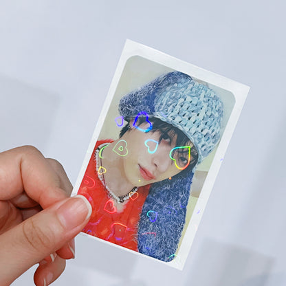 [053] Heart-shaped Holographic Sleeves — with Pastel Back