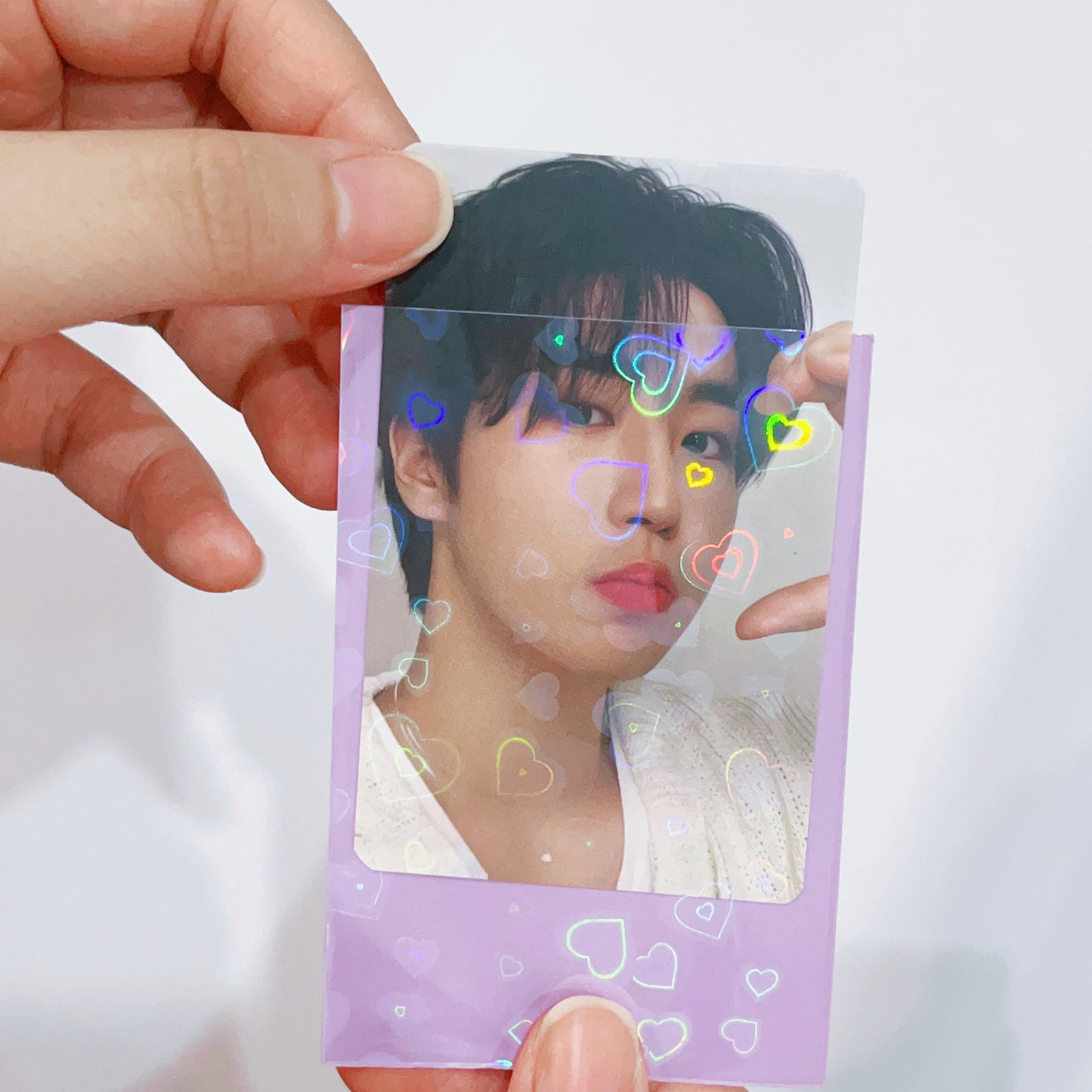 [053] Heart-shaped Holographic Sleeves — with Pastel Back