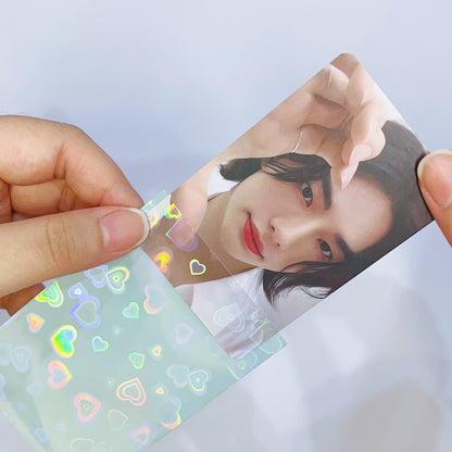 [053] Heart-shaped Holographic Sleeves — with Pastel Back