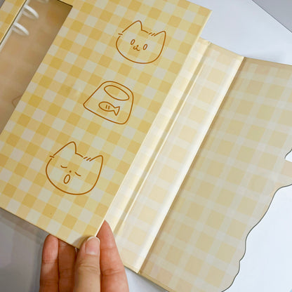 [054] A5 Photocard Binder — Cat Design with Full Wrap Magnetic Closure