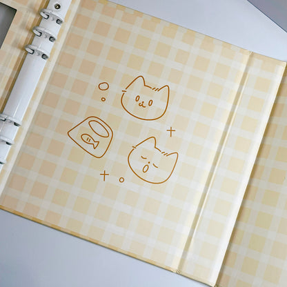[054] A5 Photocard Binder — Cat Design with Full Wrap Magnetic Closure